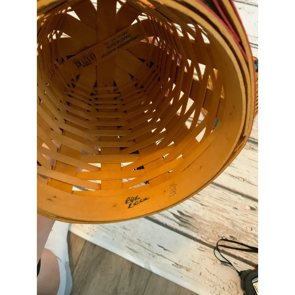 Longaberger 2000 Century Celebration Noel Bell Baskets Set of 2 with Stand